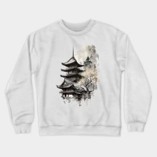 Japanese Architecture Sumi-E Crewneck Sweatshirt